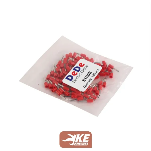 وایرشو تکی روکشدار سایز 1 قرمز E1008 برند DeDe