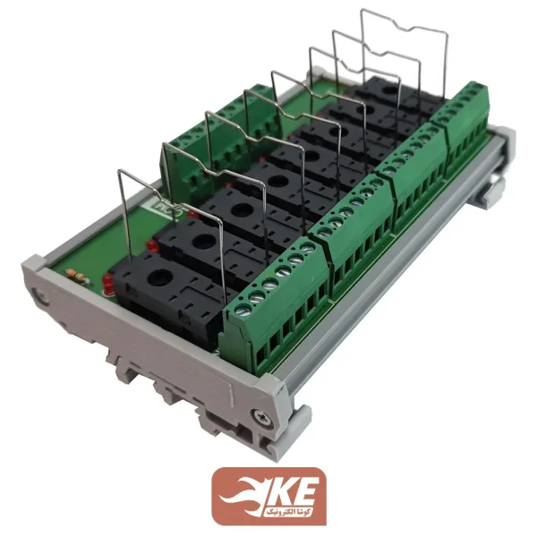 رله برد 8 کاناله 16 آمپر 12 و 24 ولت صنعتی